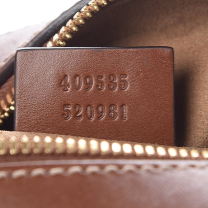 Gucci GG Supreme Monogram Cuoio Toscano Mini Chain Shoulder Bag Beige Ebony Cuir 7 of 7