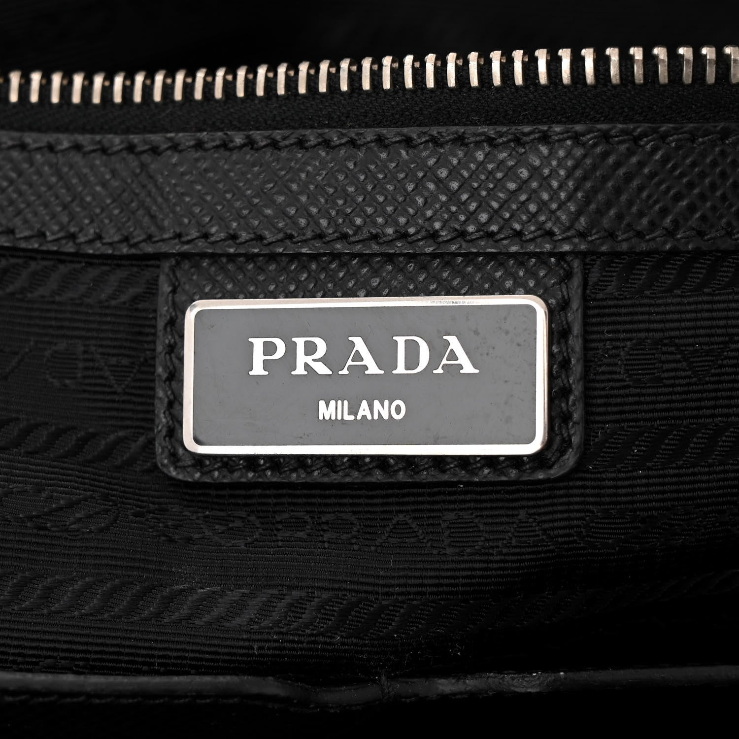 Prada Saffiano Travel Briefcase Black Multicolor 6 of 12