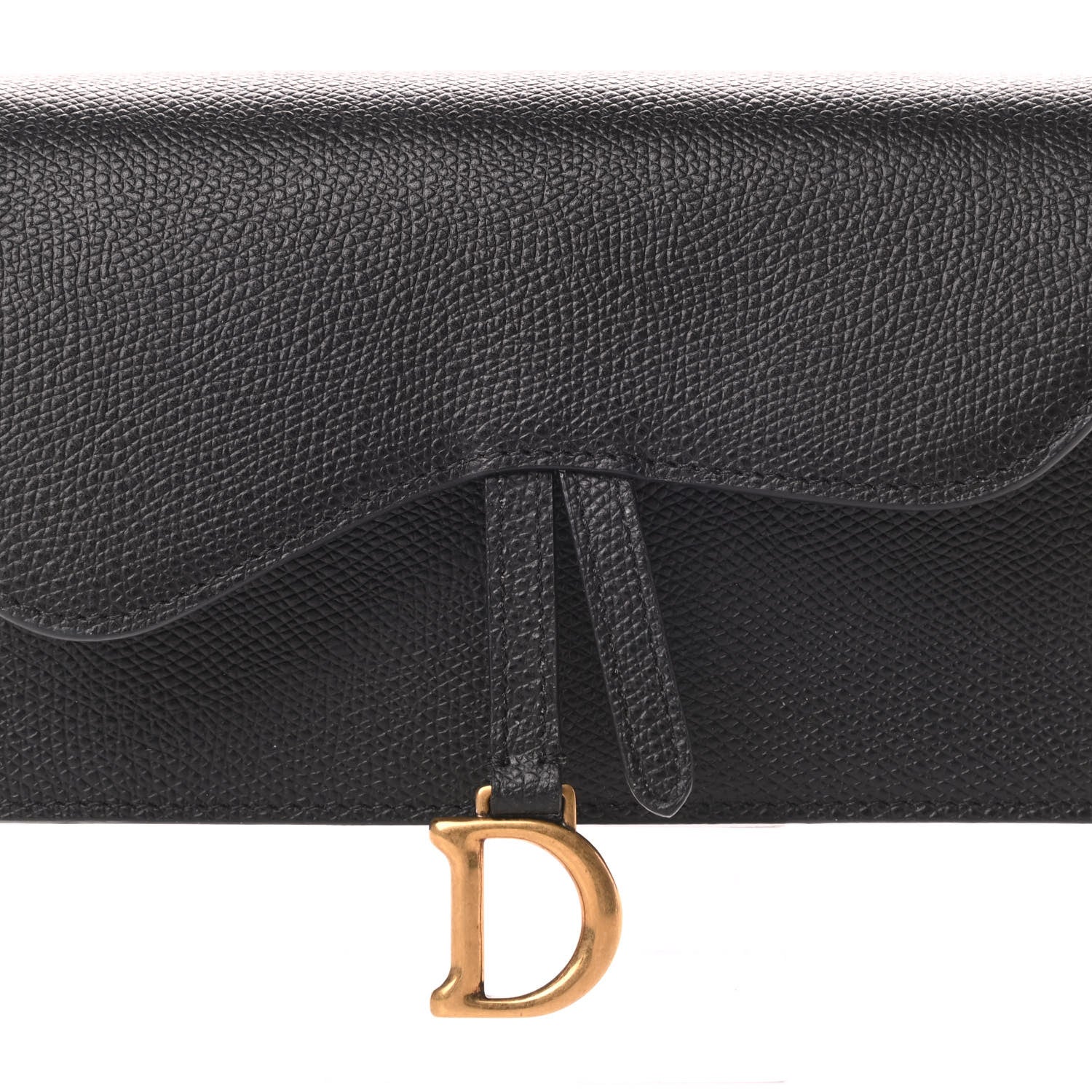 Christian Dior Grained Calfskin Saddle Belt Bag Black 9 of 13