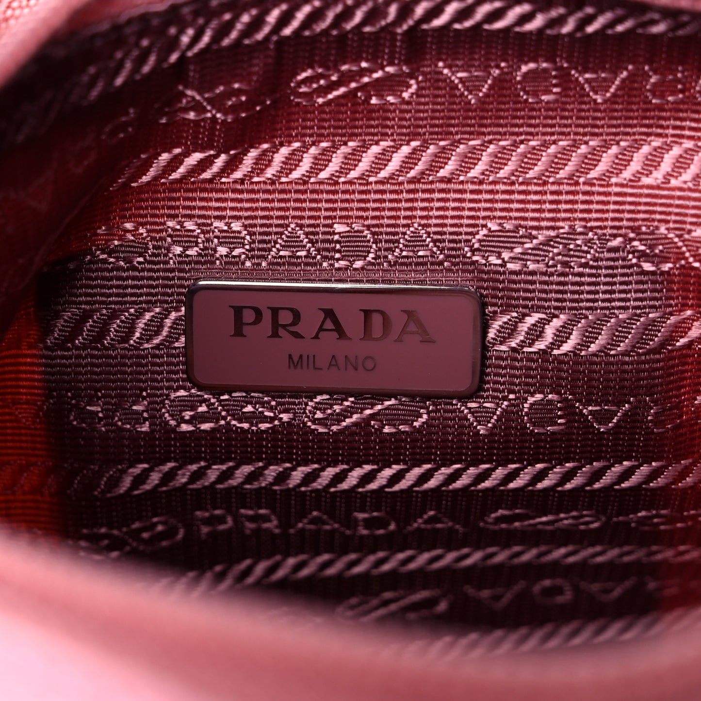 Tessuto Nylon Saffiano Mini Re-Edition 2000 Bag Rosa