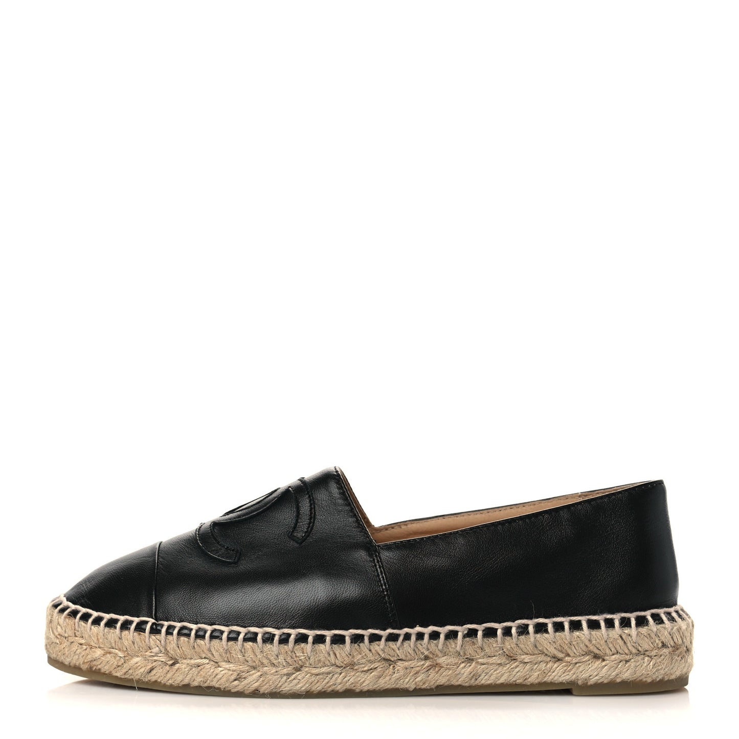 Lambskin CC Espadrilles 38 Black