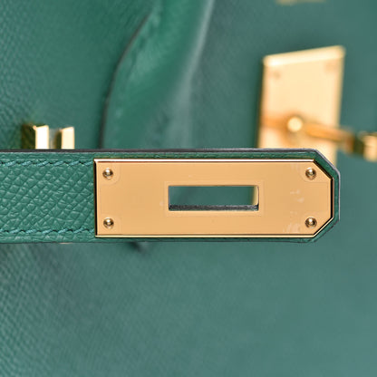 Hermes Epsom Birkin 30 Vert Vertigo 24 of 37