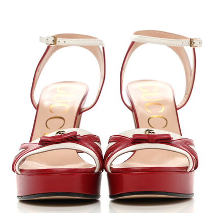 Gucci Malaga Kid Platform Sandals 37.5 Red 2 of 7