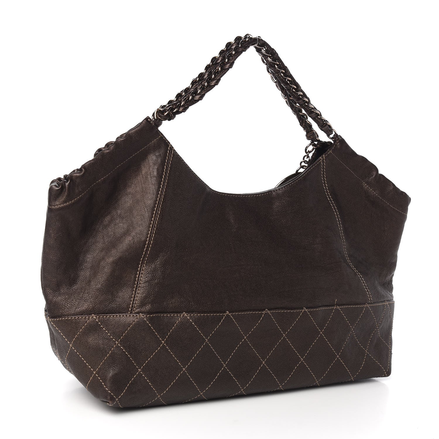 Chanel Metallic Calfskin Baby Coco Cabas Bronze 2 of 9