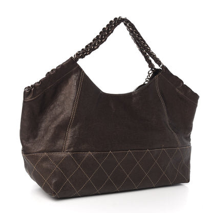 Chanel Metallic Calfskin Baby Coco Cabas Bronze 2 of 9
