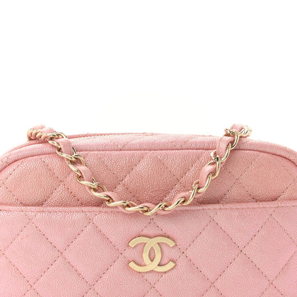Chanel Iridescent Caviar Quilted Small Timeless Camera Case Pink 8 of 10