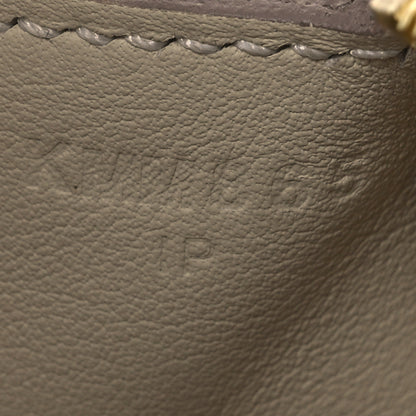 Hermes Taurillon Clemence Mini Lindy 20  Beton 7 of 11