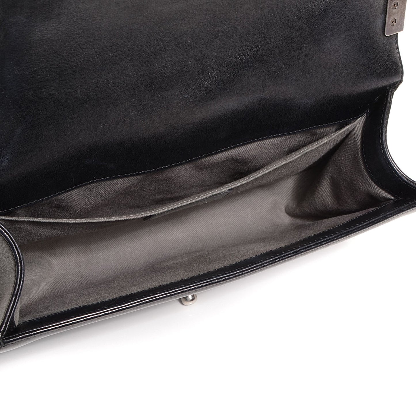 Lambskin Quilted Medium Boy Flap Black