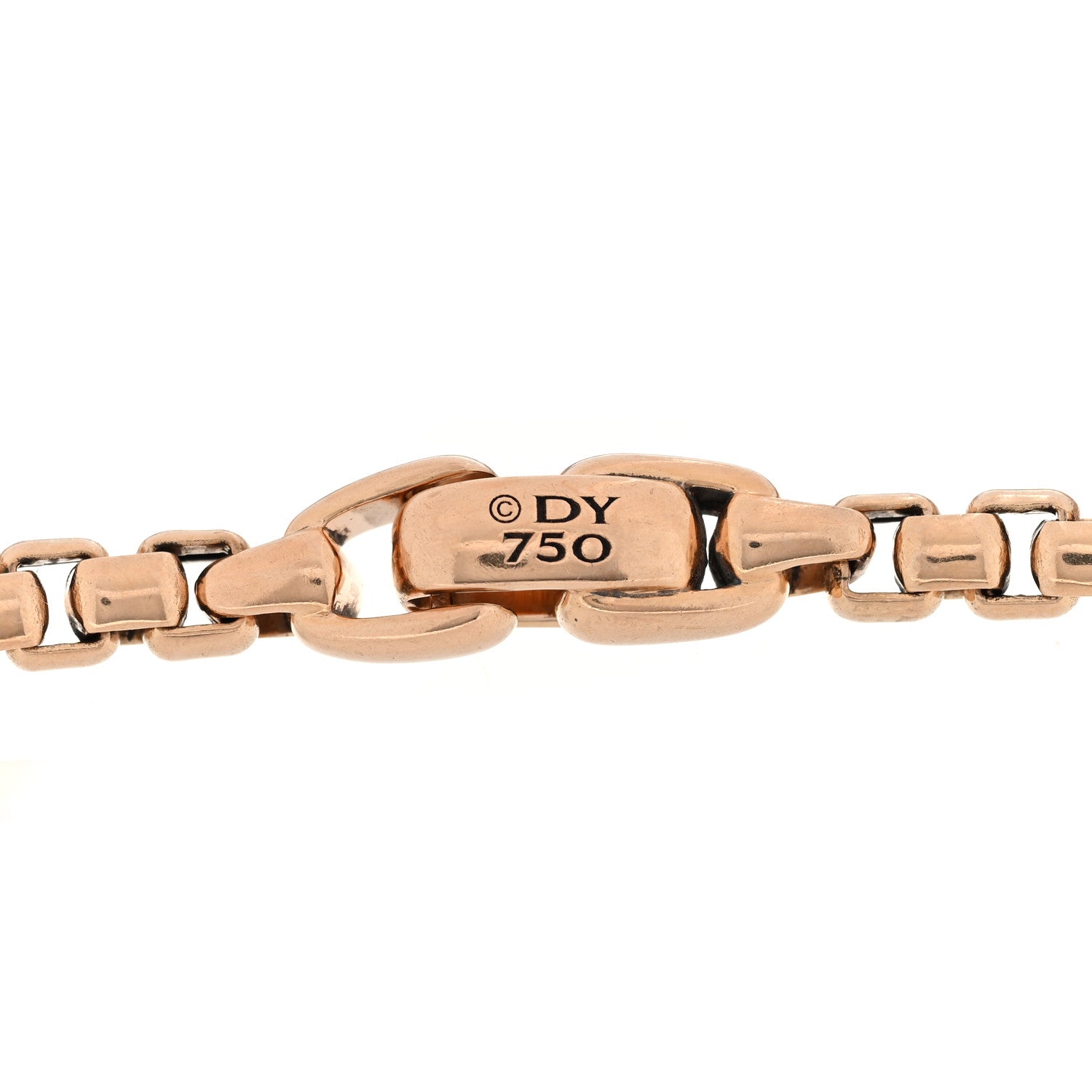 David Yurman 18K Rose Gold 5mm Box Chain Bracelet 3 of 4