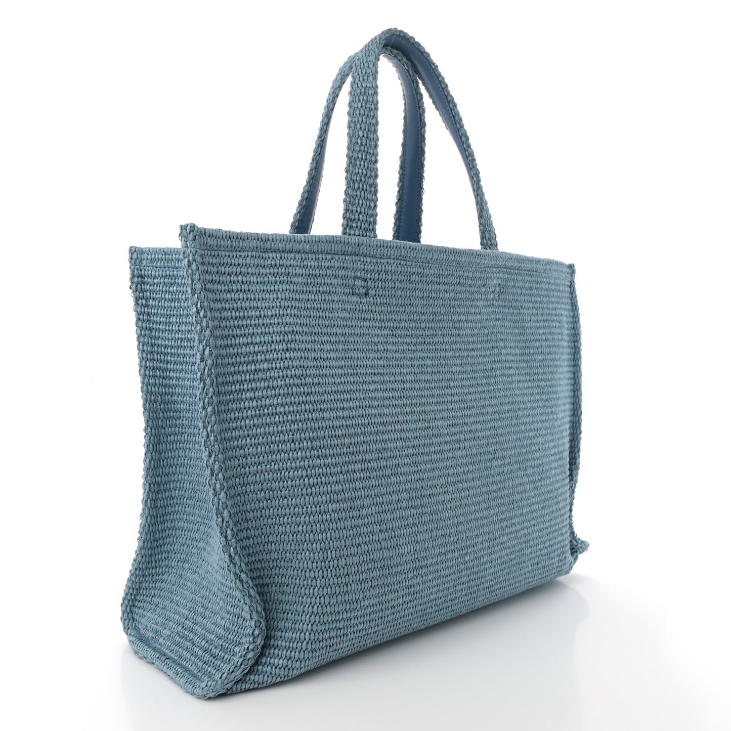 Raffia Large G Shopping Tote Denim Blue