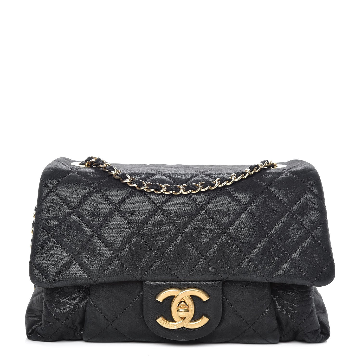Chanel Iridescent Calfskin Quilted Small Chic Quilt Flap Black 1 of 10