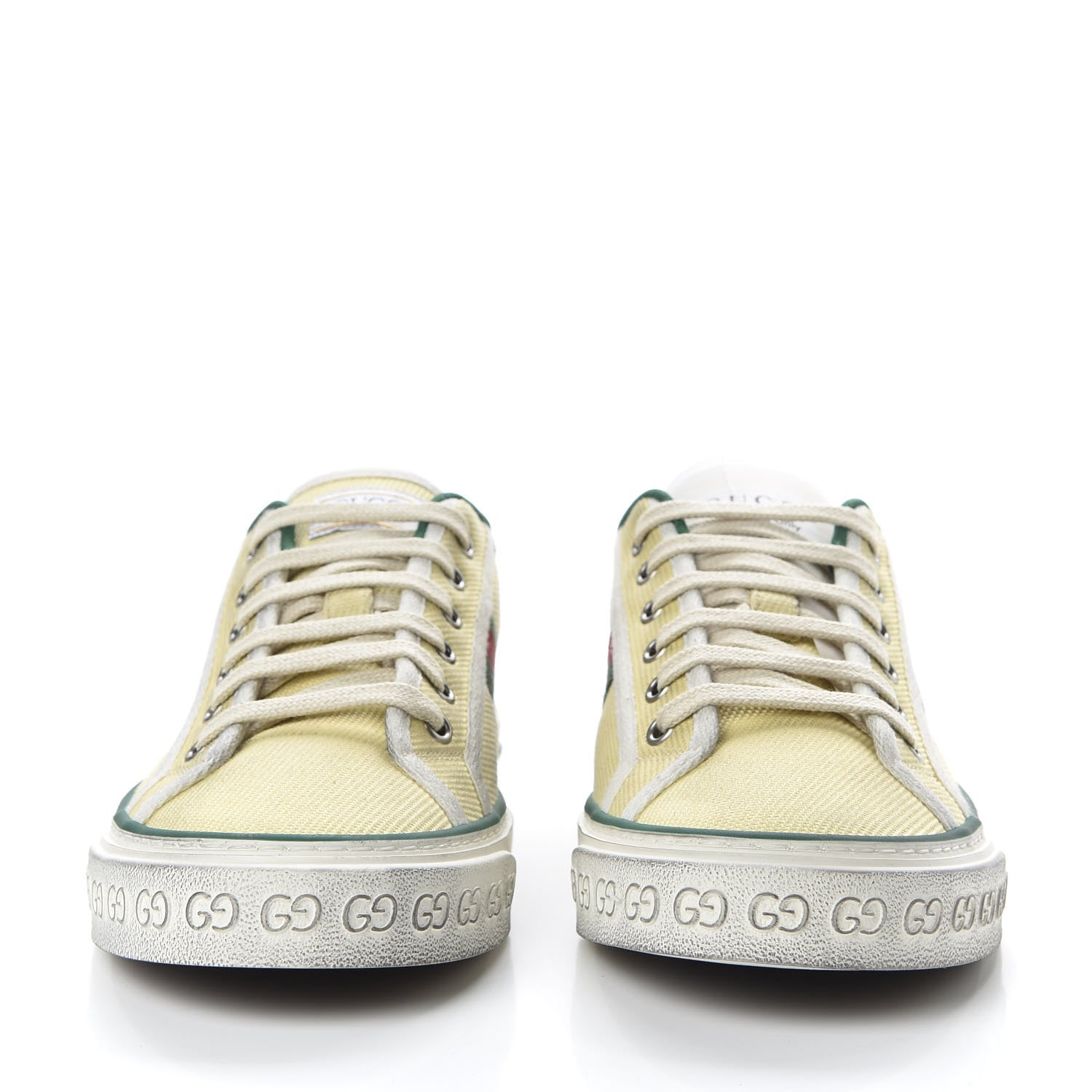 Gucci Canvas Web Mens 1977 Tennis Sneakers 6 Burro Mystic White 2 of 9