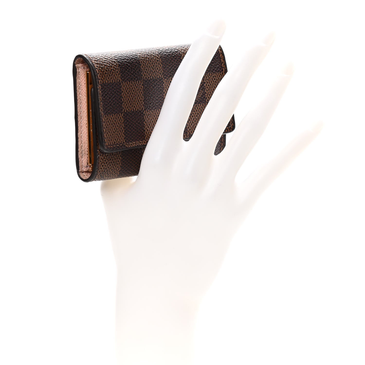 Louis Vuitton Damier Ebene Multicles 6 Key Holder Rose Ballerine 2 of 11