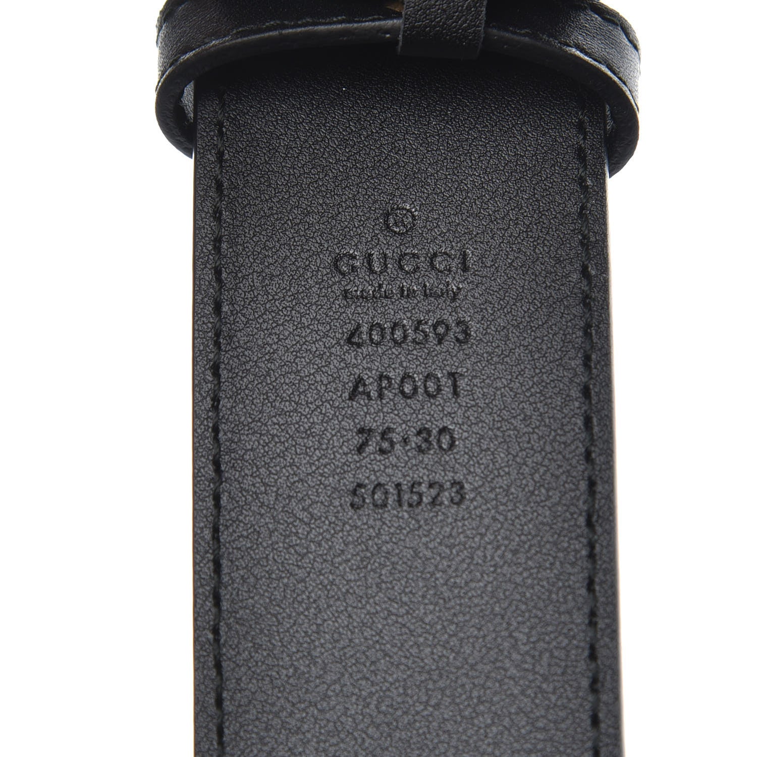 Gucci Calfskin Double G 40mm Belt 75 30 Black 6 of 6