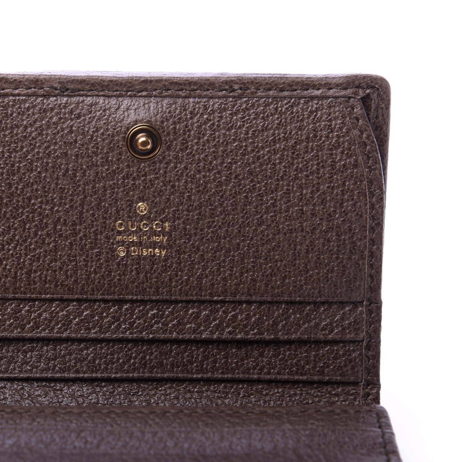 Gucci X DISNEY GG Supreme Monogram Web Three Little Pigs Ophidia Card Case Wallet Beige New Acero 6 of 7
