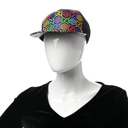 Gucci GG Supreme Monogram Psychedelic Baseball Hat Black 2 of 9