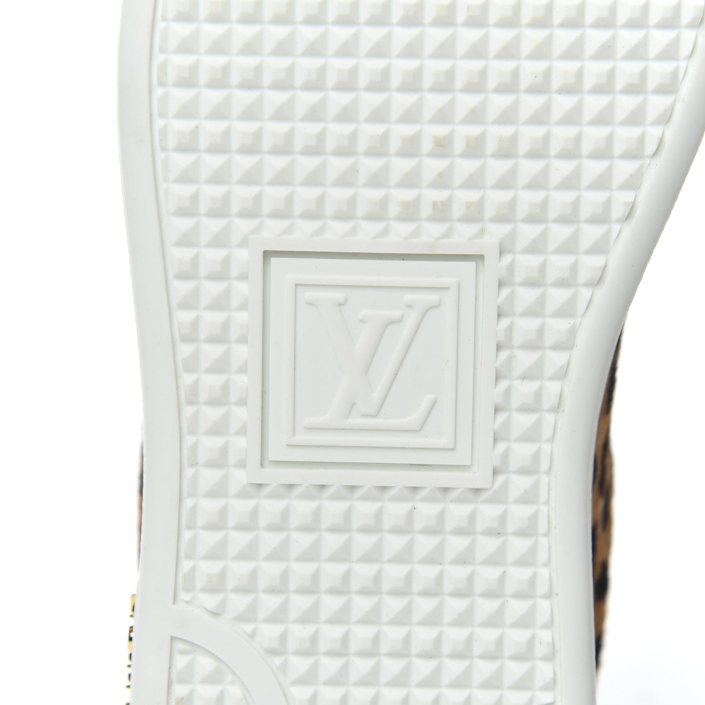 Calfskin Pony Hair Leopard Monogram Frontrow Sneakers 35