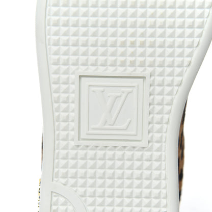 Louis Vuitton Calfskin Pony Hair Leopard Monogram Frontrow Sneakers 35 7 of 9