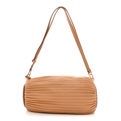 Loewe Lambskin Pleated Bracelet Pouch Shoulder Bag Warm Desert 1 of 10