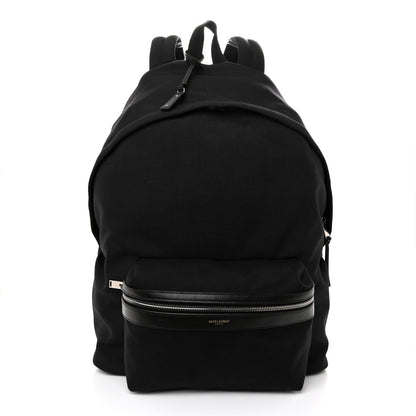 Saint Laurent Canvas Nylon Giant City Backpack Black 1 of 9