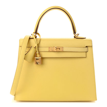 Hermes Epsom Kelly Sellier 25 Jaune Poussin 1 of 10