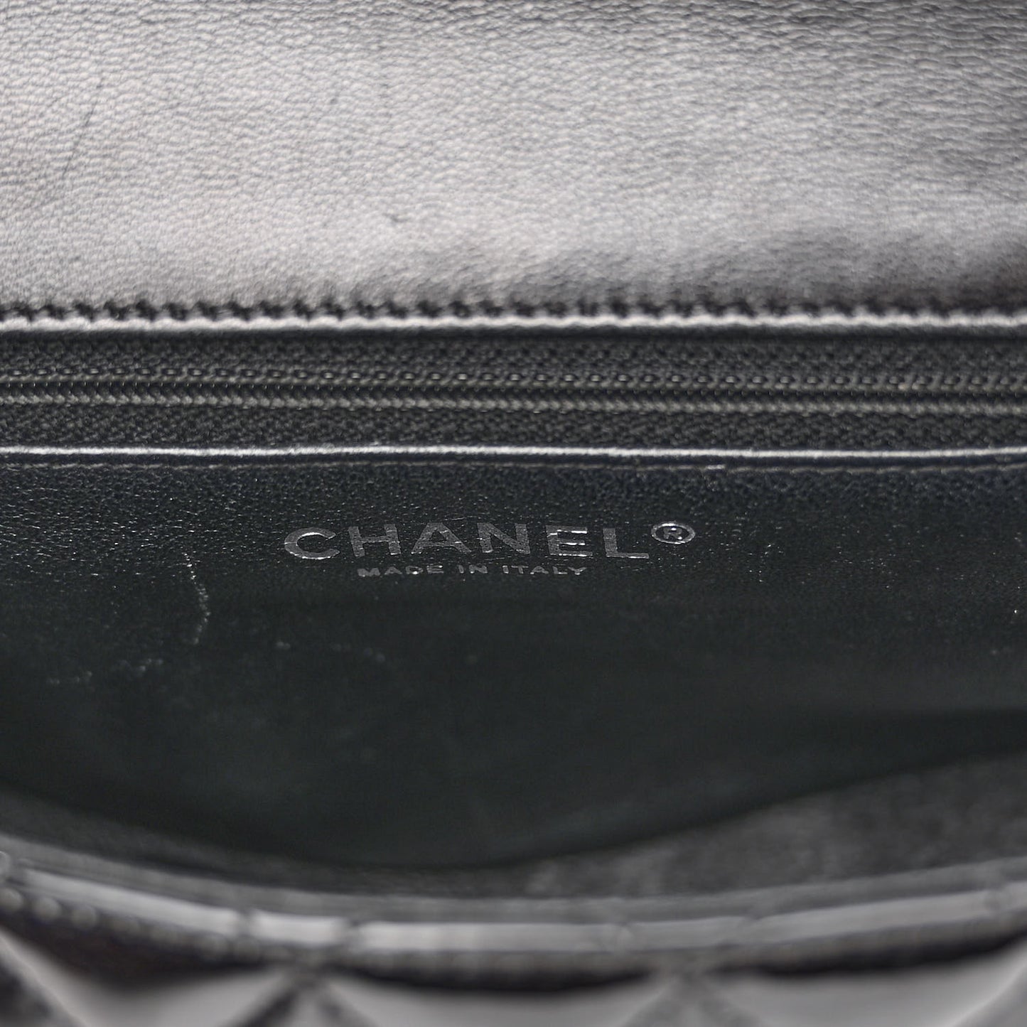 Lambskin Patent Classic Twist Crescent Flap Bag Black