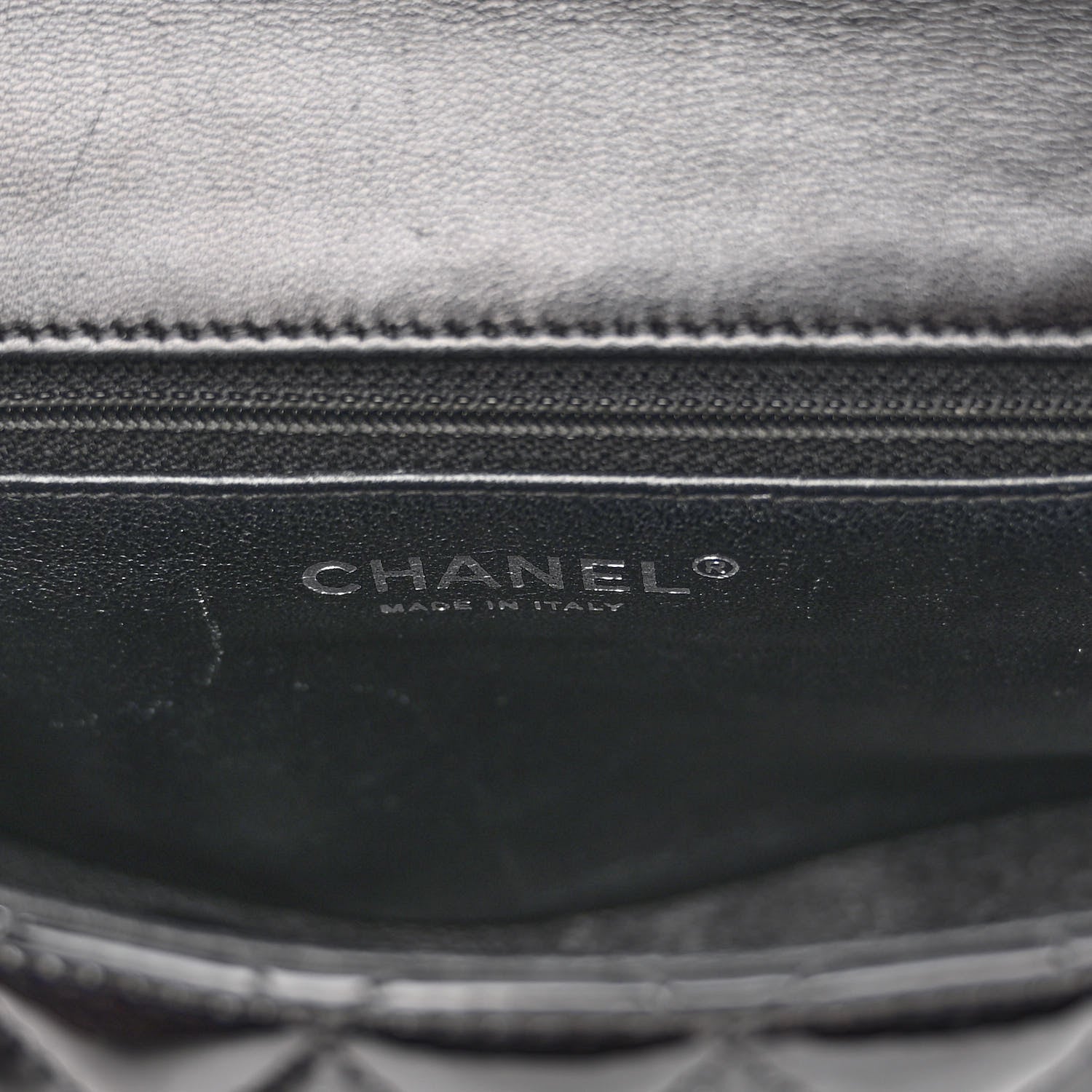 Chanel Lambskin Patent Classic Twist Crescent Flap Bag Black 6 of 10