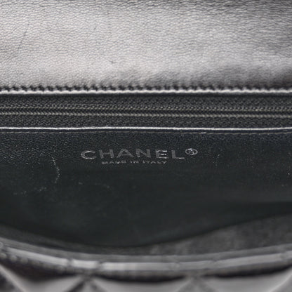 Chanel Lambskin Patent Classic Twist Crescent Flap Bag Black 6 of 10