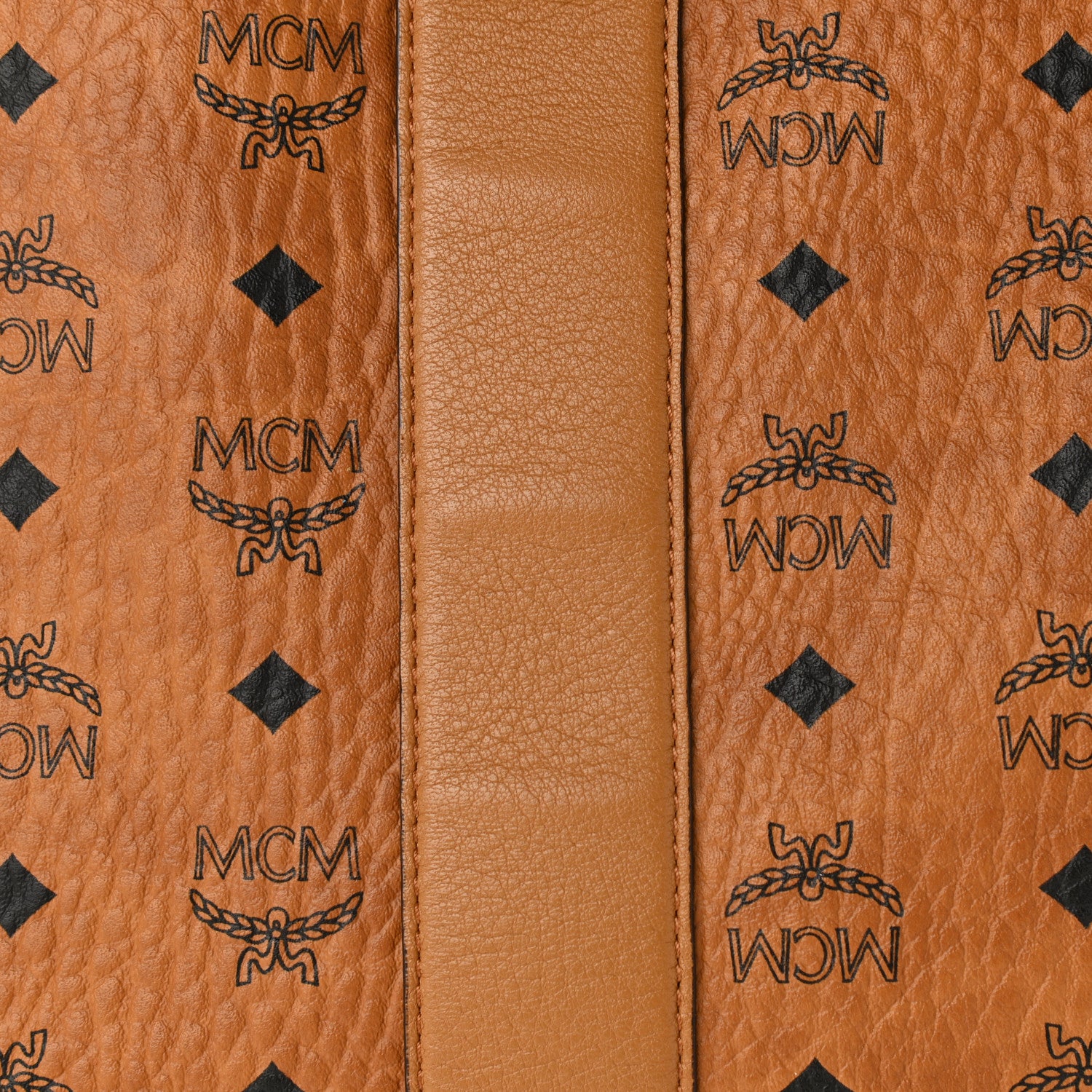 MCM Visetos Large Liz Reversible Shopper Tote Cognac 11 of 11