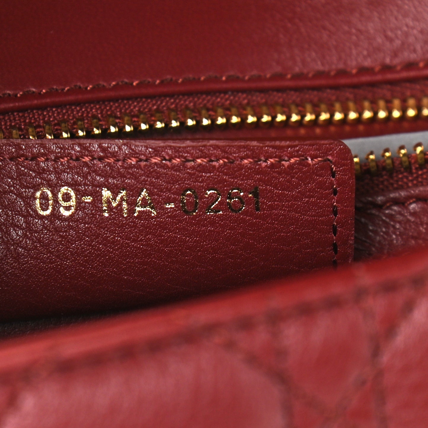Calfskin Cannage Medium Caro Bag Brick Red