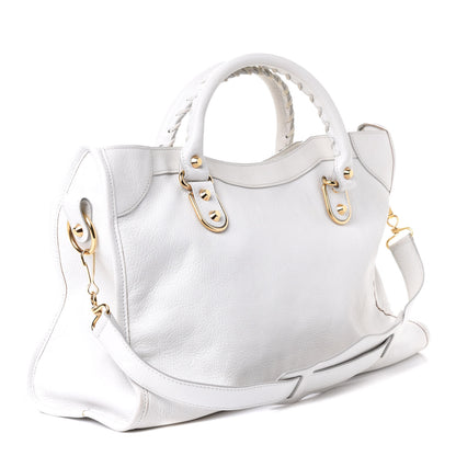 Balenciaga Chevre Gold Metallic Edge Hardware City White 2 of 4