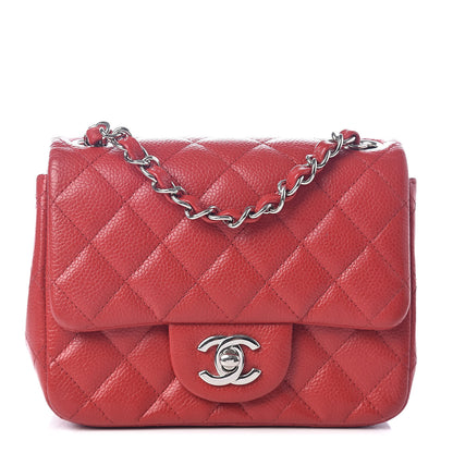 Chanel Caviar Quilted Mini Square Flap Red 1 of 9