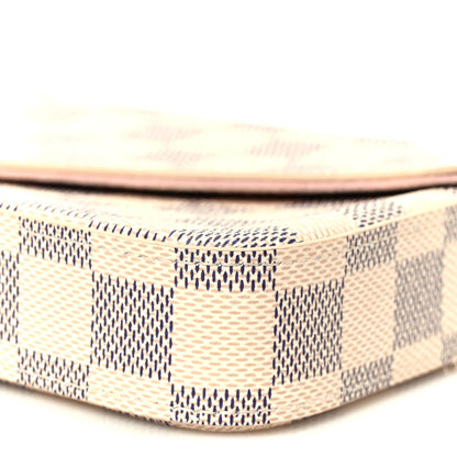 Louis Vuitton Damier Azur Pochette Felicie Chain Wallet Rose Ballerine 13 of 14