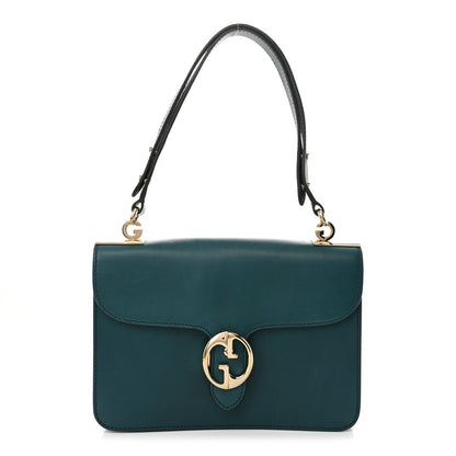 Gucci Calfskin Medium 1973 Shoulder Flap Bag Turquoise 1 of 13