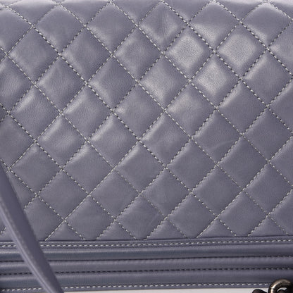 Chanel Lambskin Quilted Medium Boy Flap Blue 14 of 14