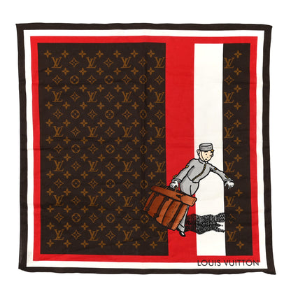 Louis Vuitton Cotton Monogram Groom Bandana Scarf Red 1 of 8