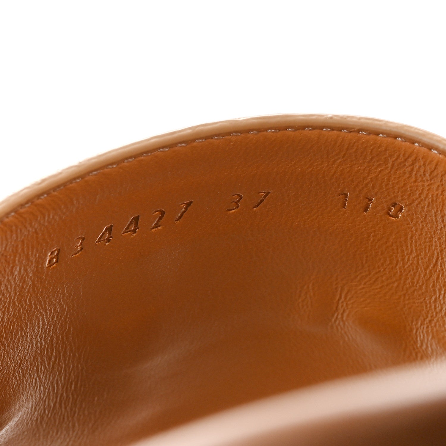 Gucci Calfskin Monogram Horsebit Womens Slide Sandals 37 Beige Ebony Sundial 9 of 9