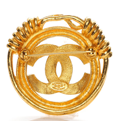 Chanel CC Brooch Gold 3 of 3