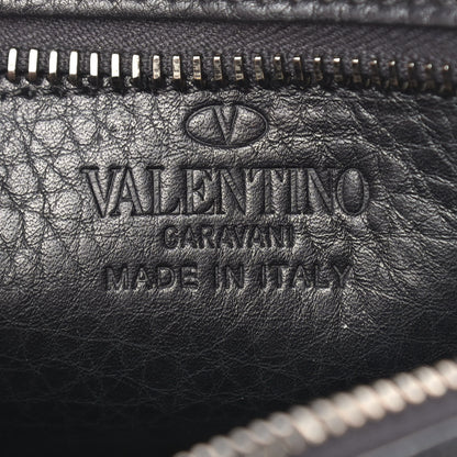 Valentino Garavani Calfskin Small Rockstud Rolling Chain Camera Crossbody Bag Black 5 of 11