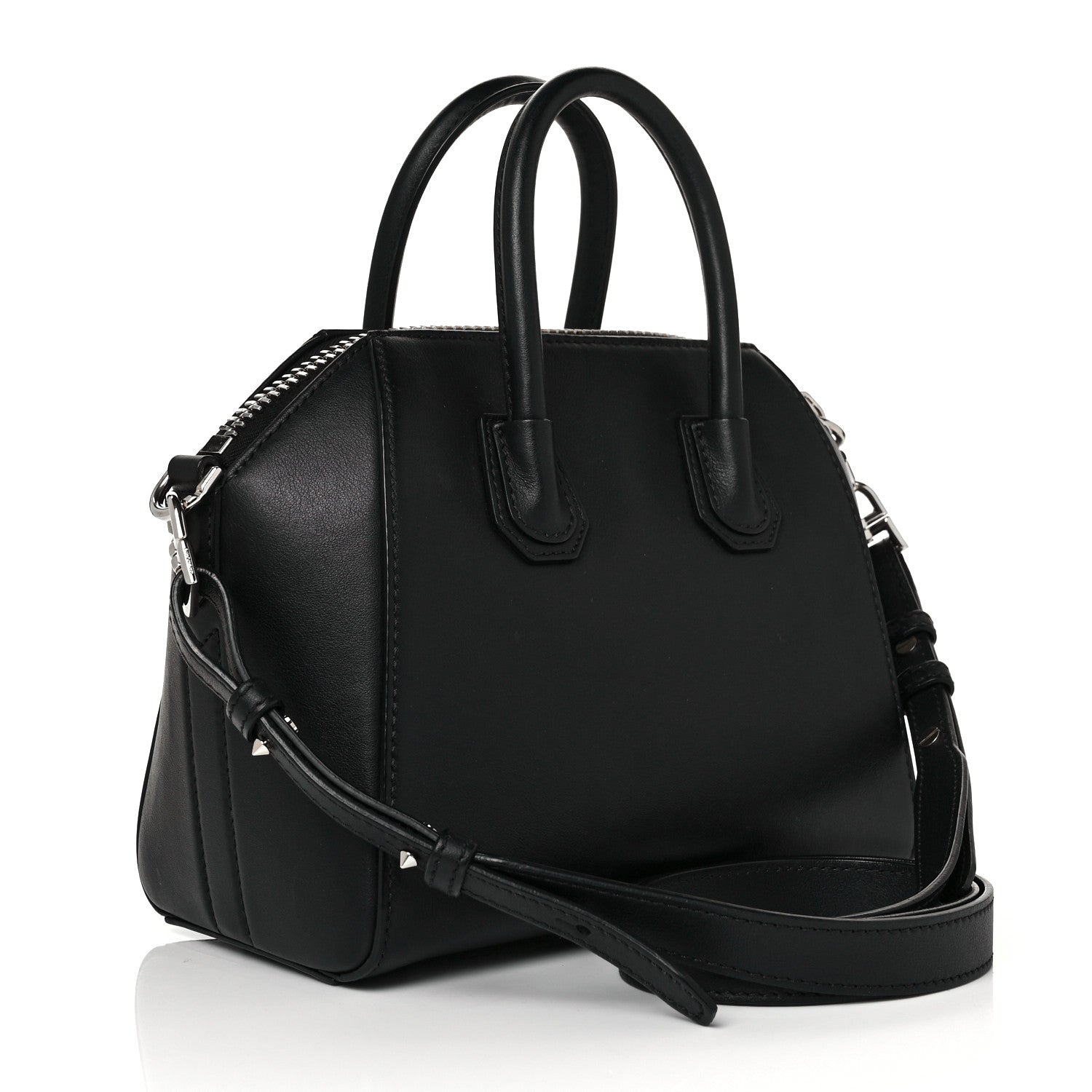Givenchy Smooth Calfskin Triangle Studded Mini Antigona Black 4 of 16
