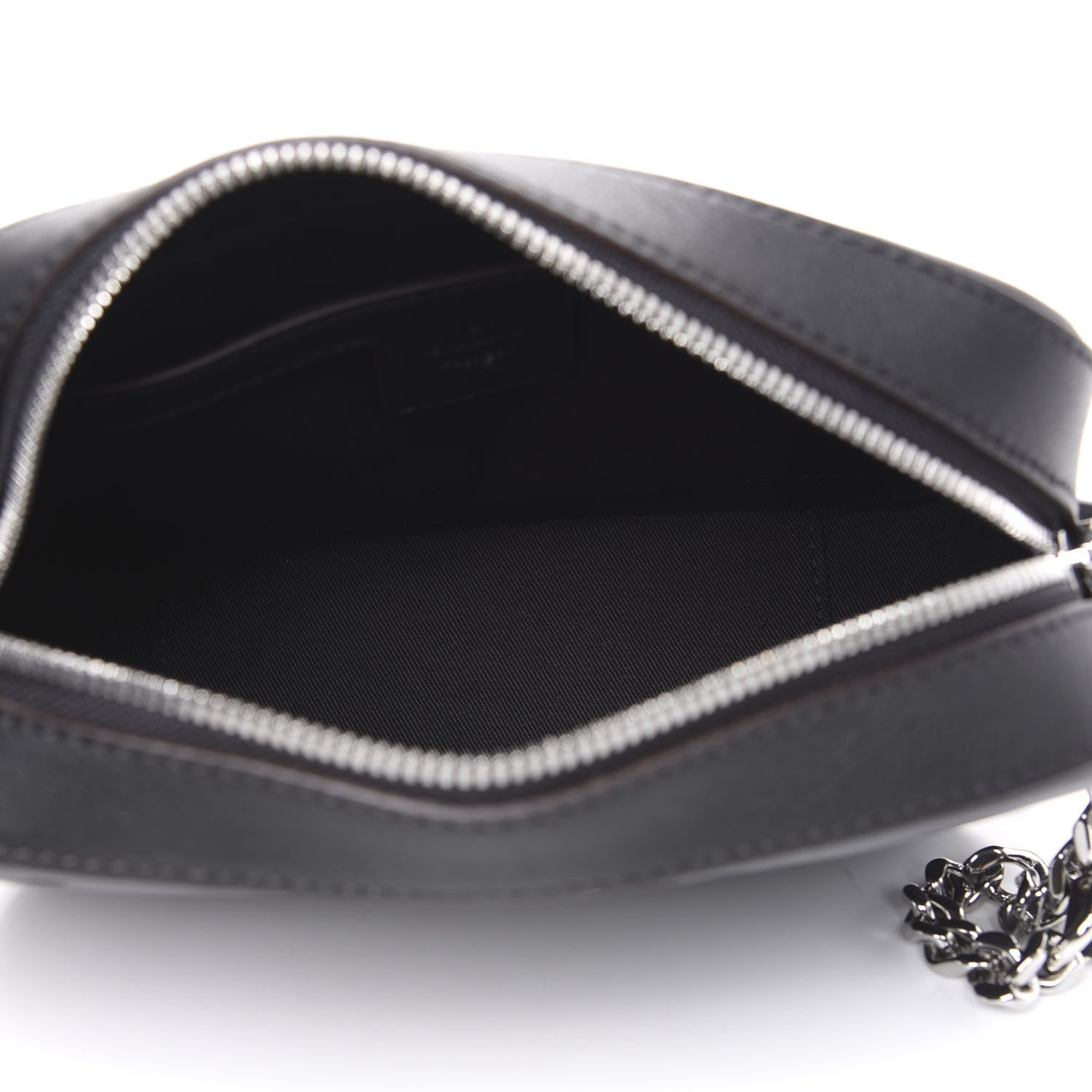 MCM Calfskin Ottomar Monogram Klara Crossbody Bag Black 5 of 9