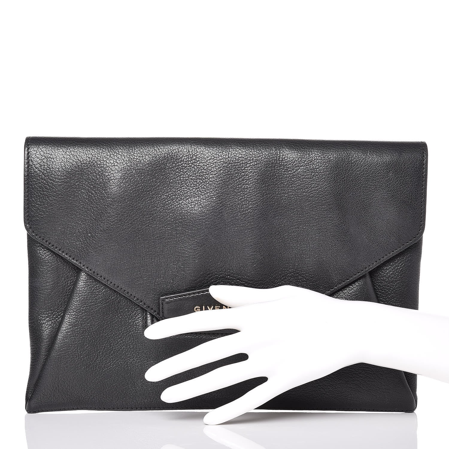 Givenchy Sugar Goatskin Medium Antigona Envelope Clutch Black 2 of 13