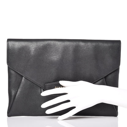 Givenchy Sugar Goatskin Medium Antigona Envelope Clutch Black 2 of 13