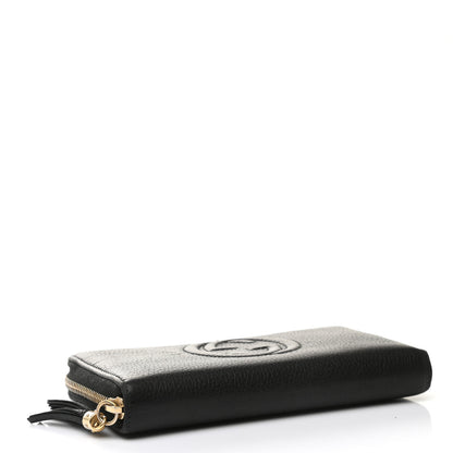 Gucci Pebbled Calfskin Soho Zip Around Wallet Black 4 of 7