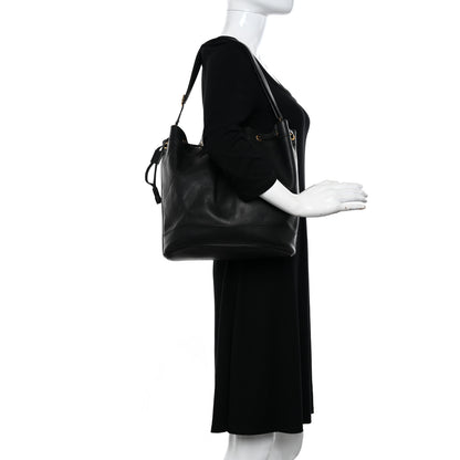 Hermes Evergrain Market Drawstring Bag 28 Black 2 of 10