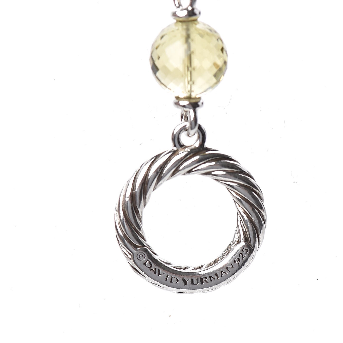 Sterling Silver Pearl Peridot Citrine Quartz Quatrefoil Chain Necklace