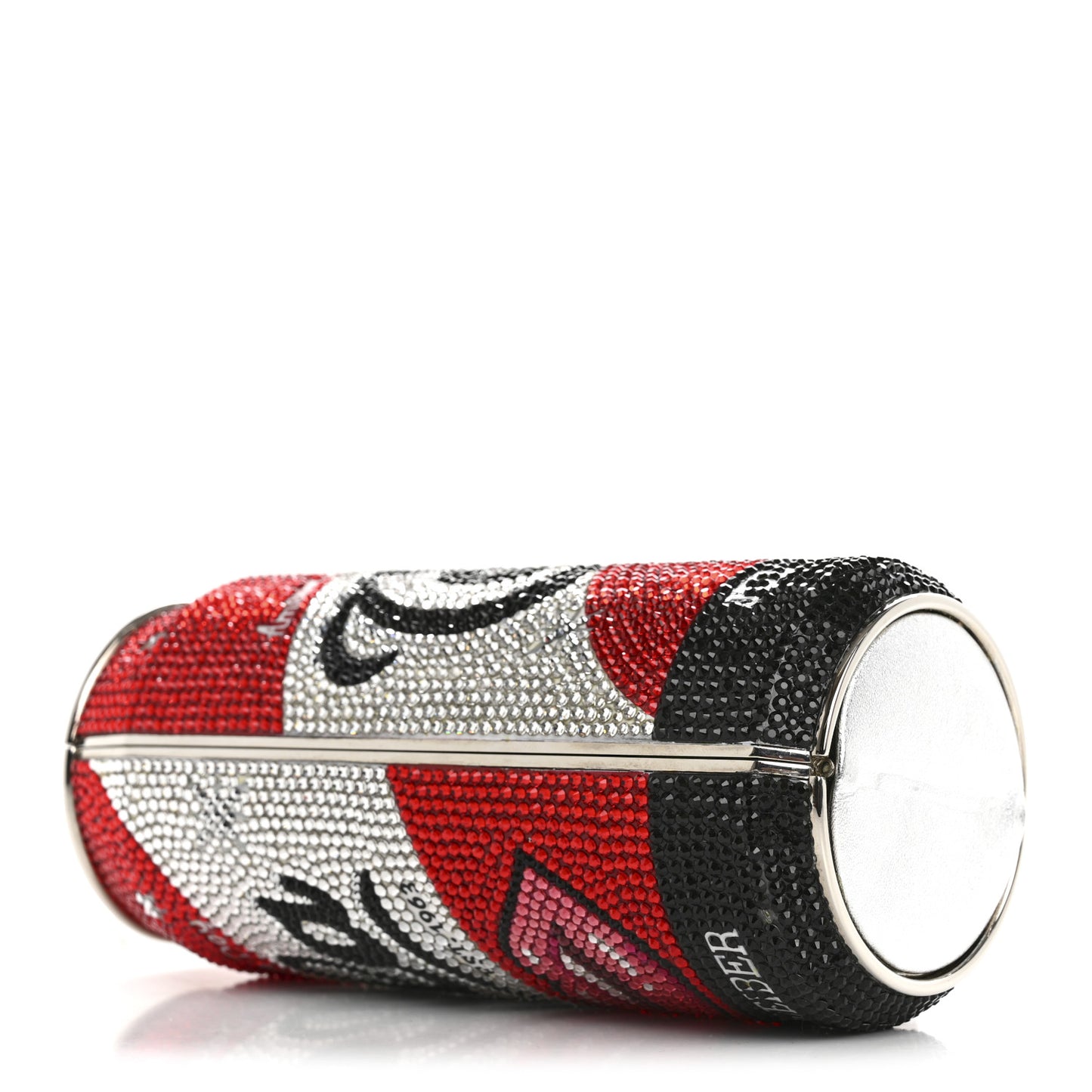 Crystal Cola Can Minaudiere Clutch Red Multicolor