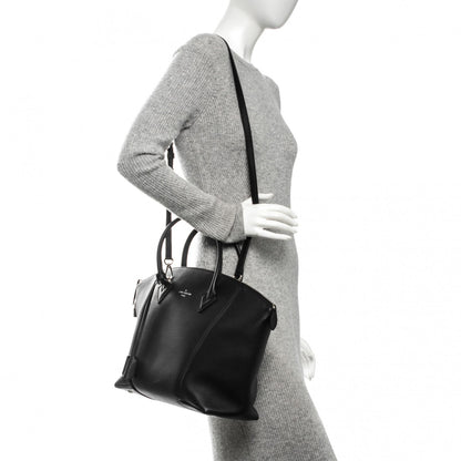Louis Vuitton Veau Cachemire Soft Lockit MM Black 3 of 8