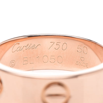 Cartier 18K Pink Gold 5.5mm LOVE Ring 50 5.25 4 of 4