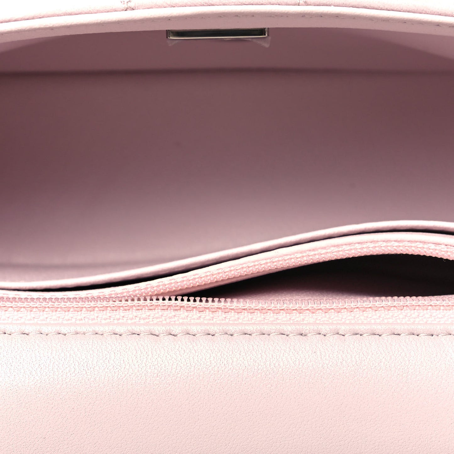 Lambskin Quilted Mini Rectangular Flap Light Purple